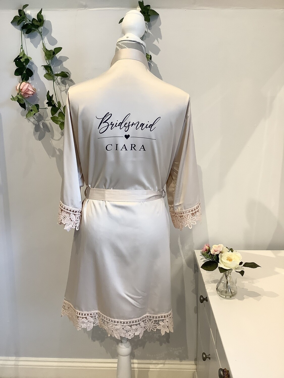CLARA personalised bridesmaid satin robes