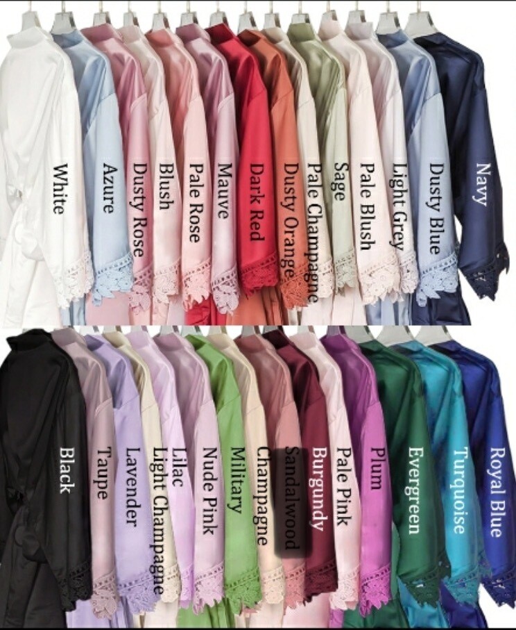 CLARA personalised bridesmaid satin robes