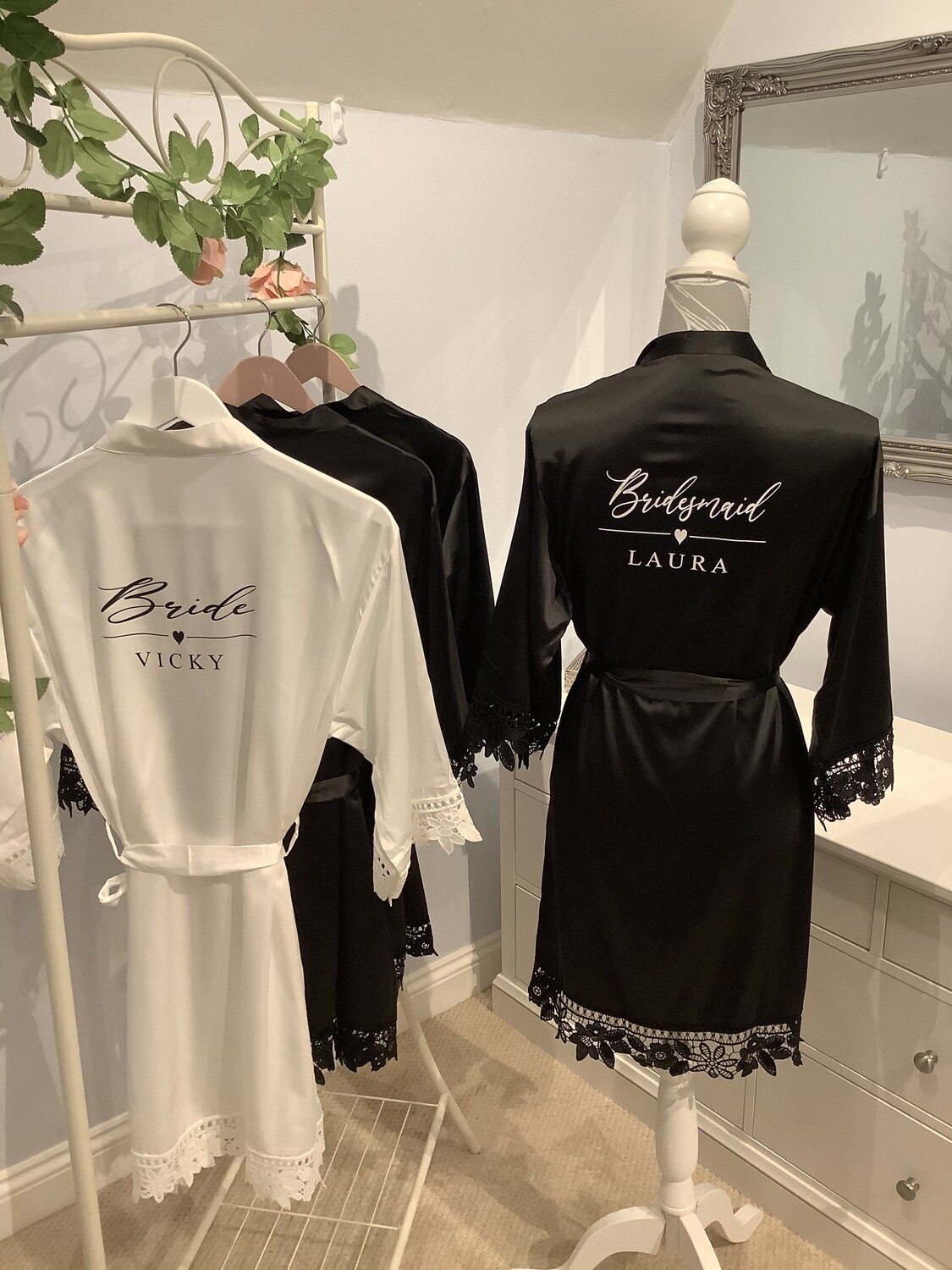 CLARA personalised bridesmaid satin robes