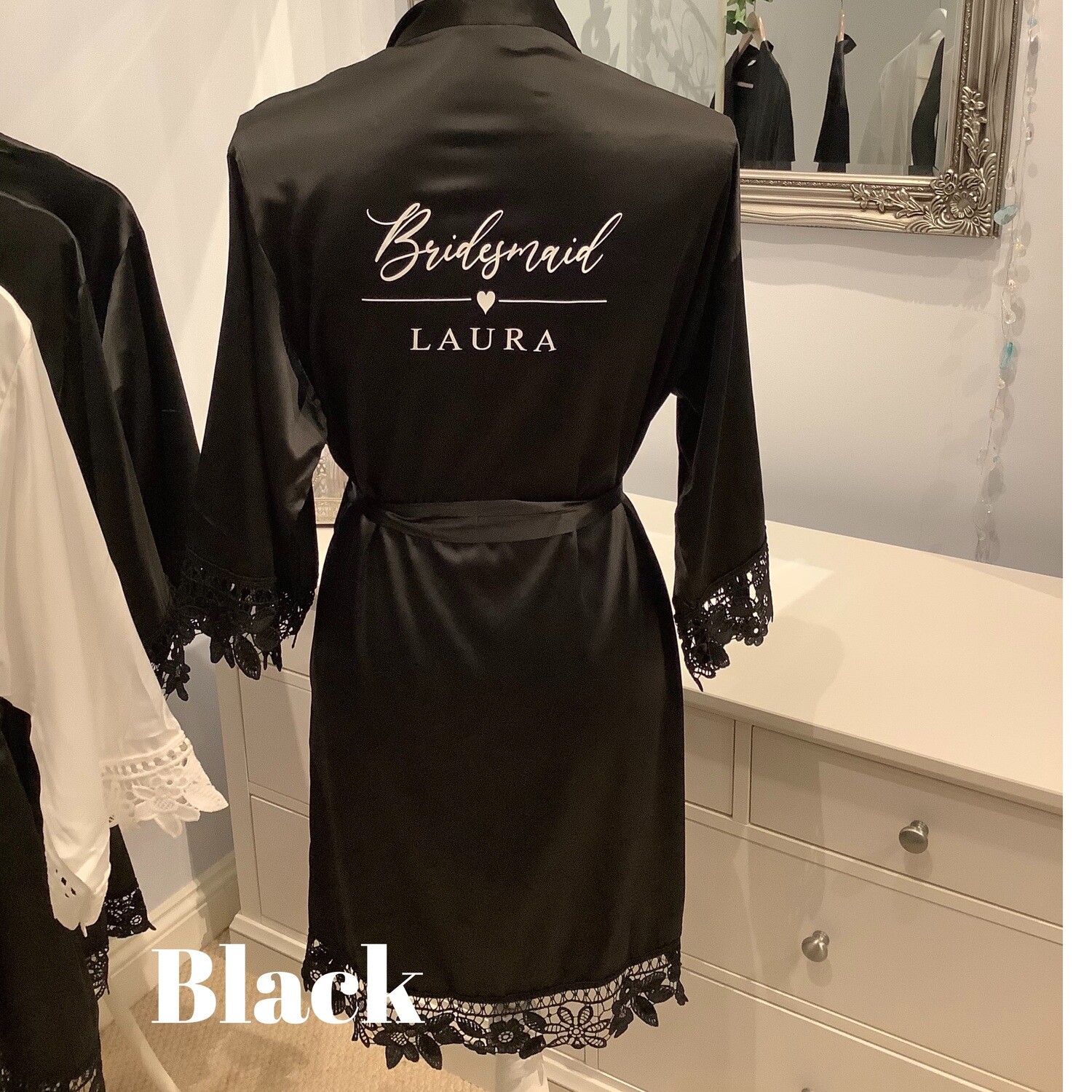CLARA personalised bridesmaid satin robes