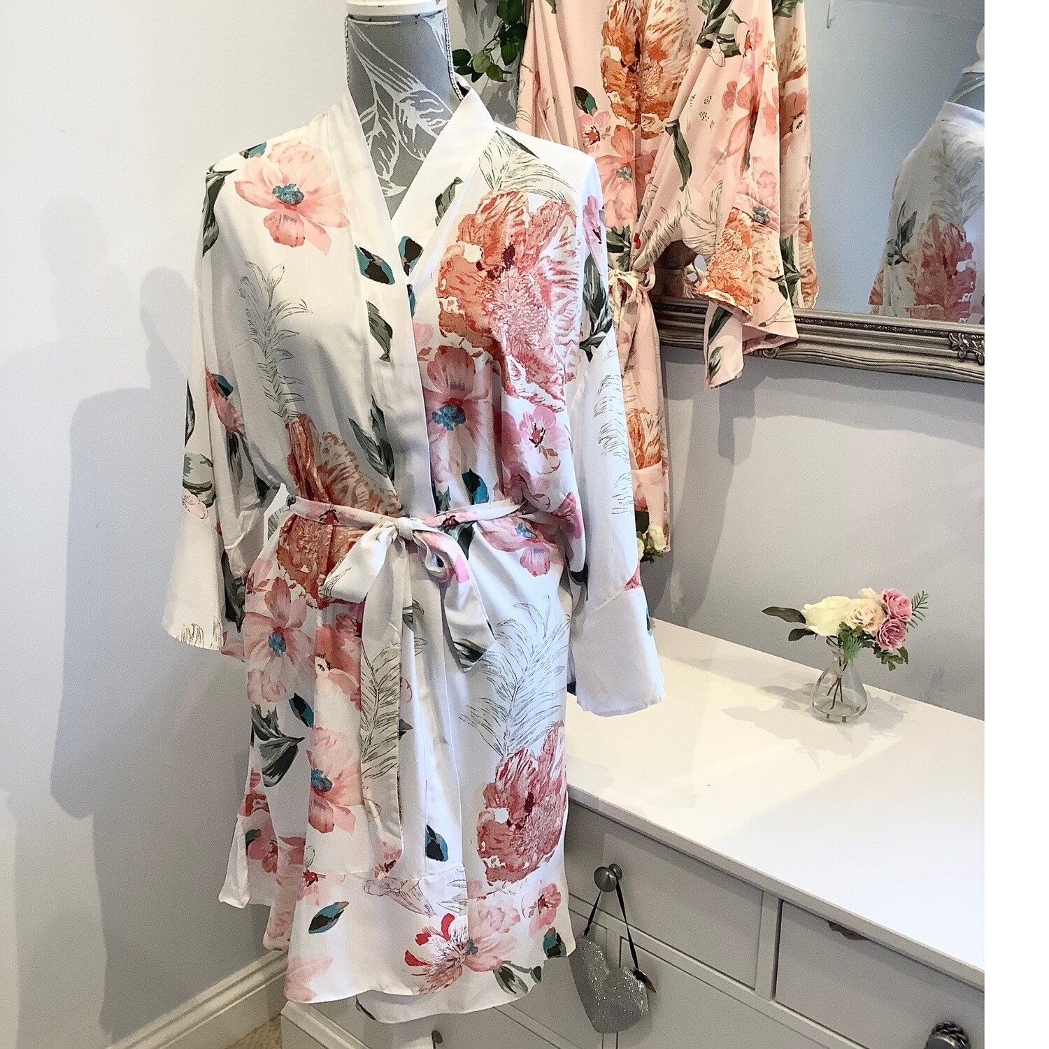 Floral cotton bridal robes EVA