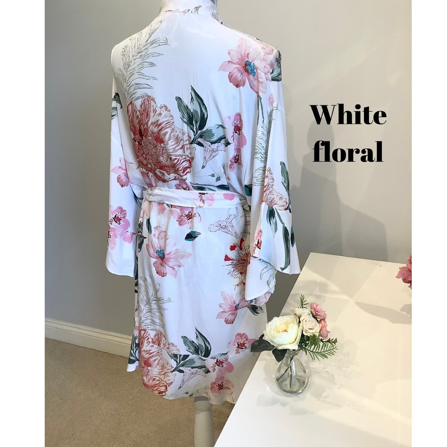 Floral cotton bridal robes EVA