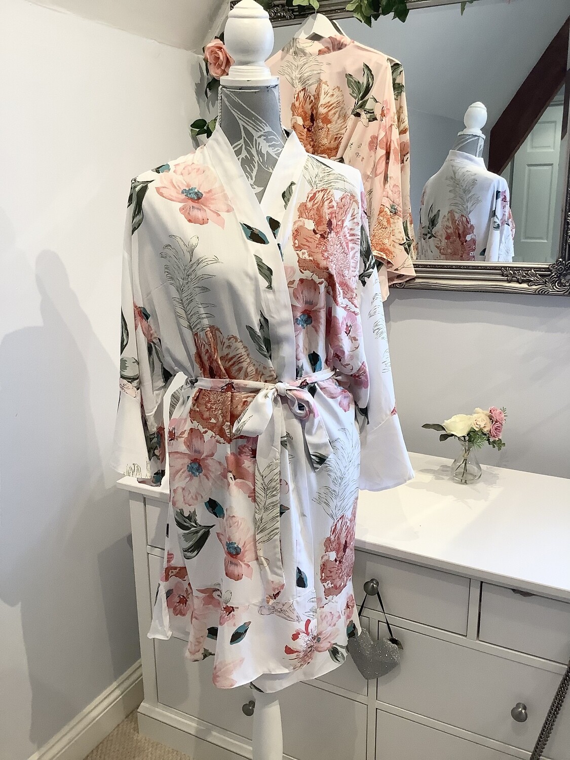 Floral cotton bridal robes EVA