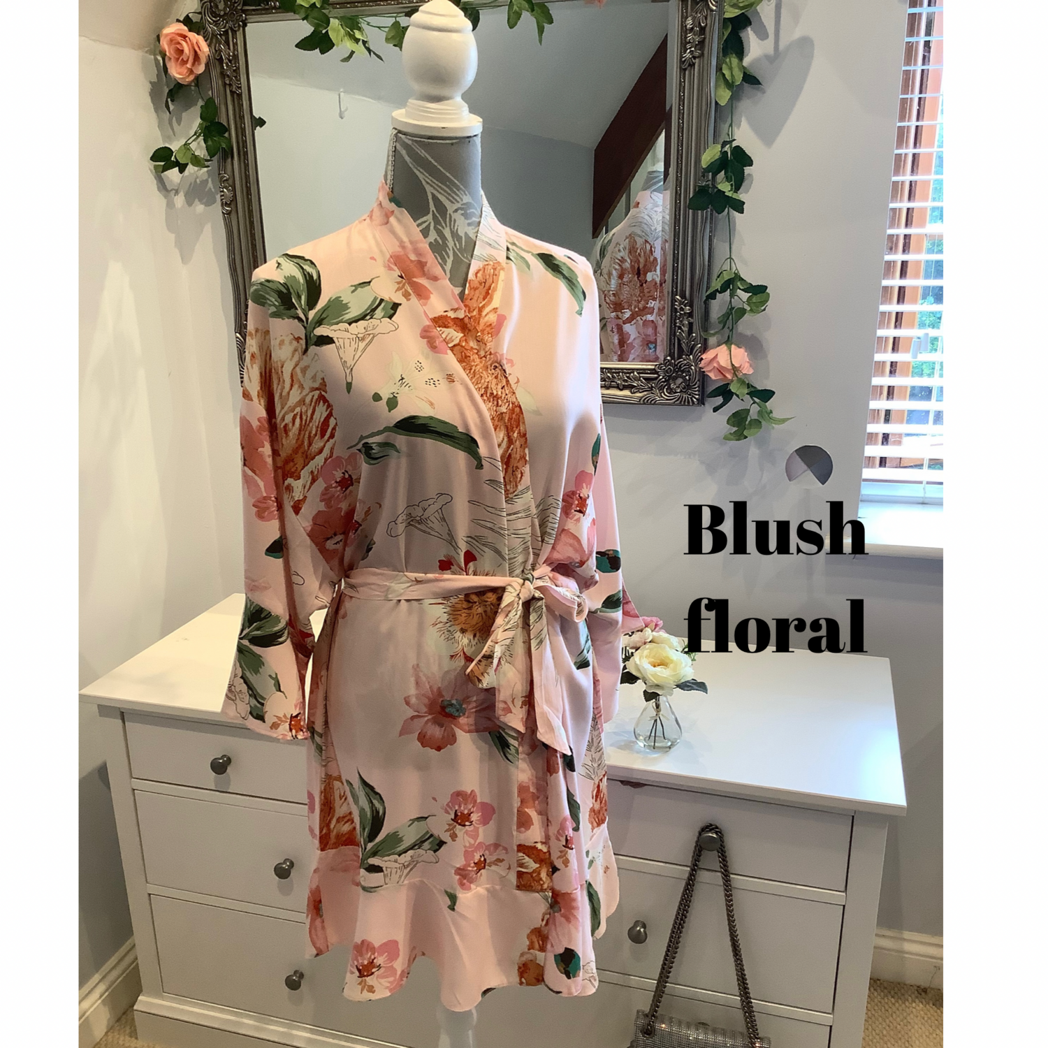 Floral cotton bridal robes EVA