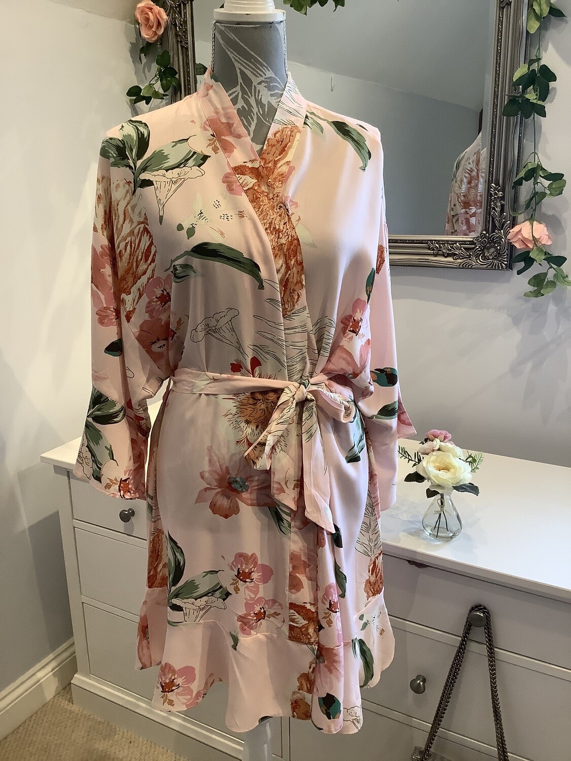 Floral cotton bridal robes EVA