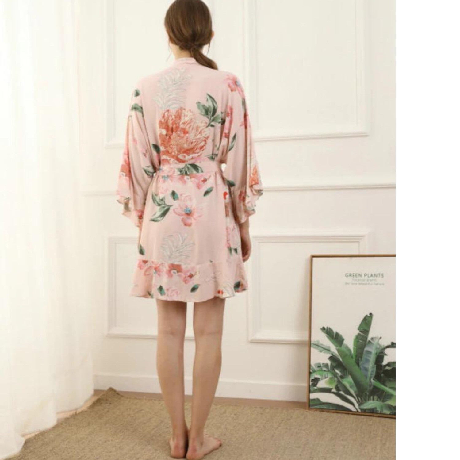 Floral cotton bridal robes EVA