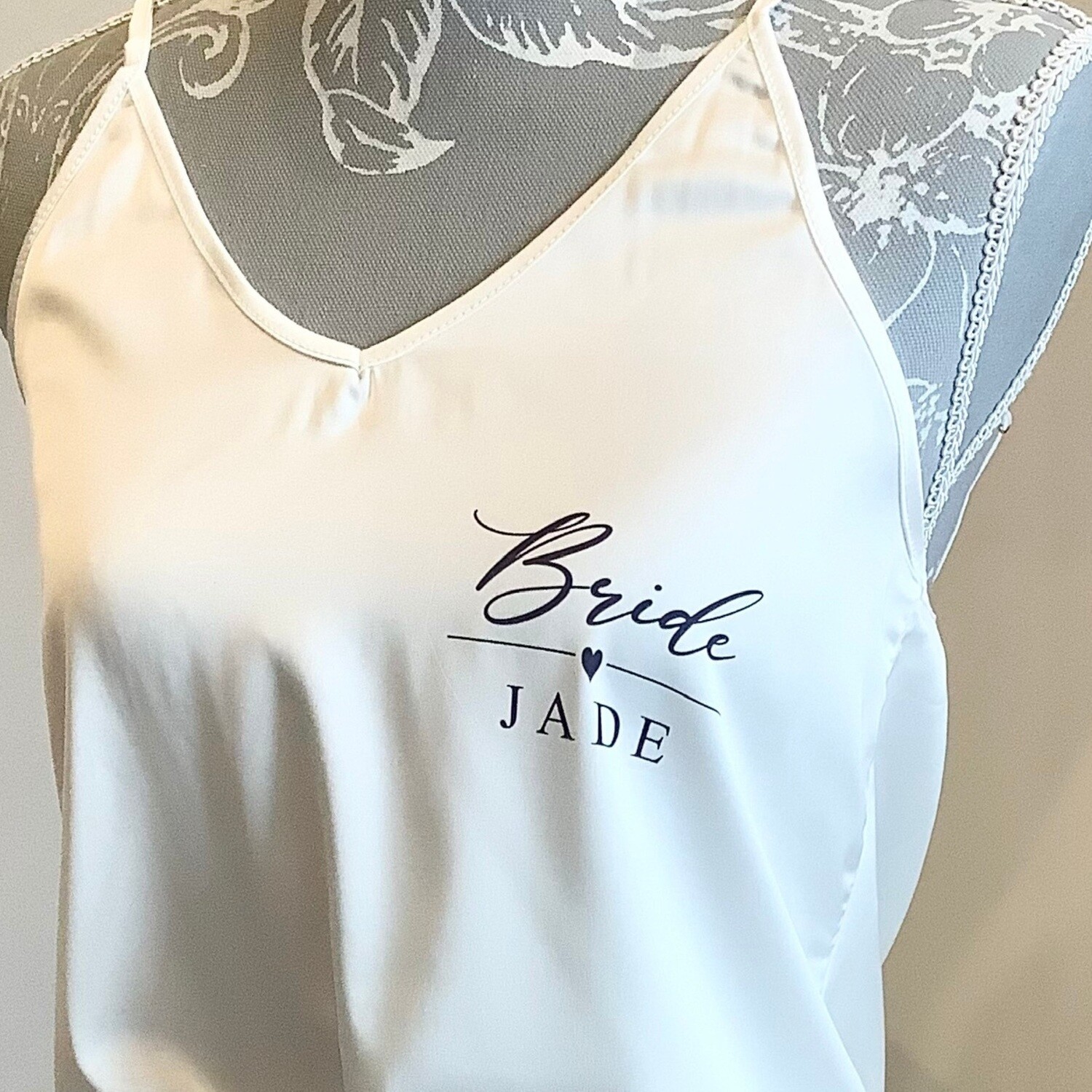 Personalised satin cami pjs Emily
