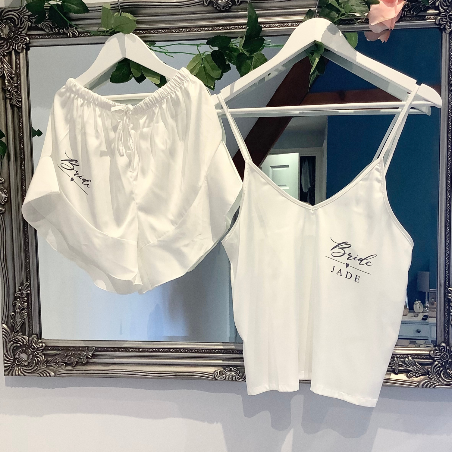 Personalised satin cami pjs Emily