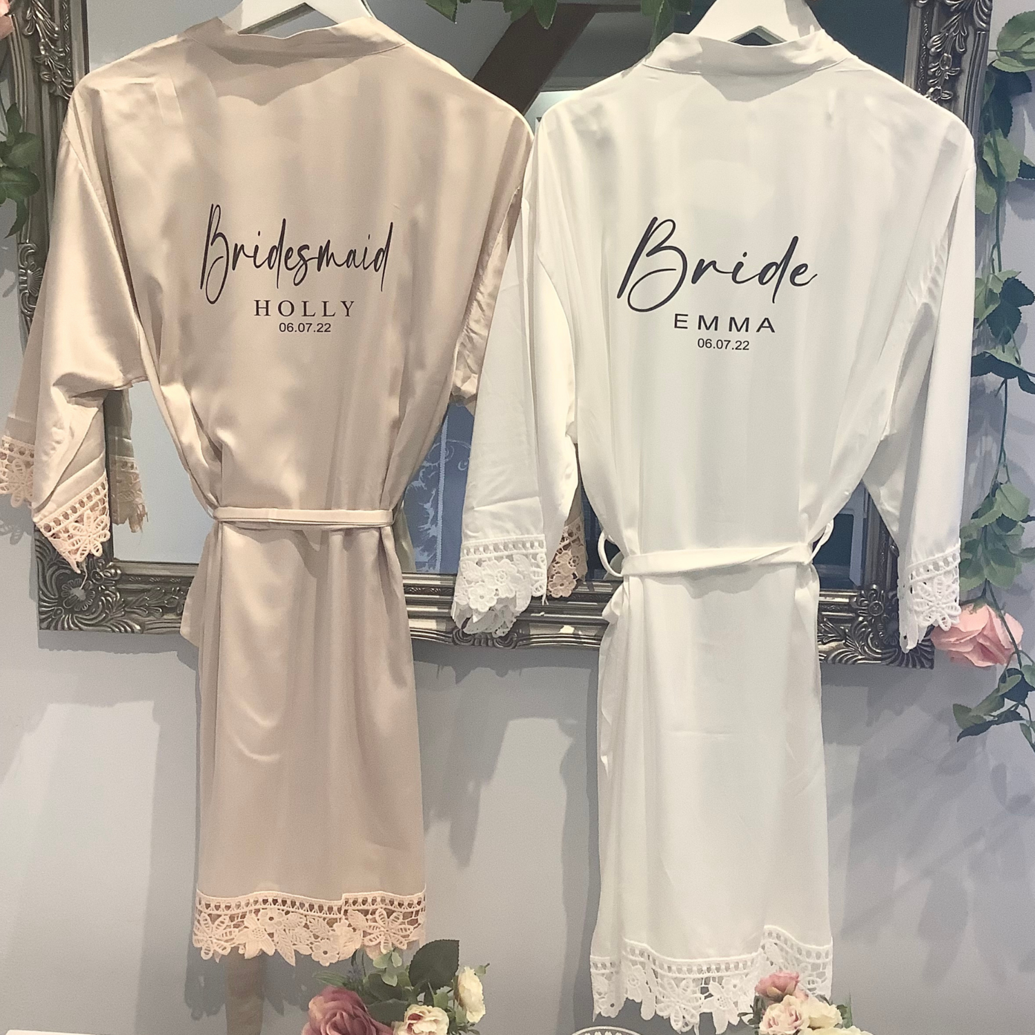 Personalised bridesmaid robes LILA