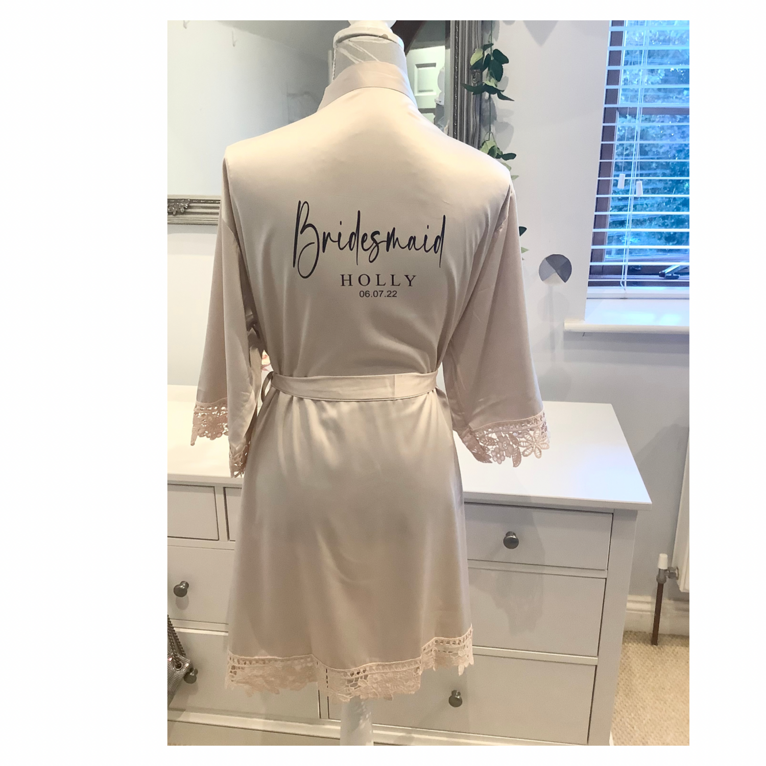 Personalised bridesmaid robes LILA