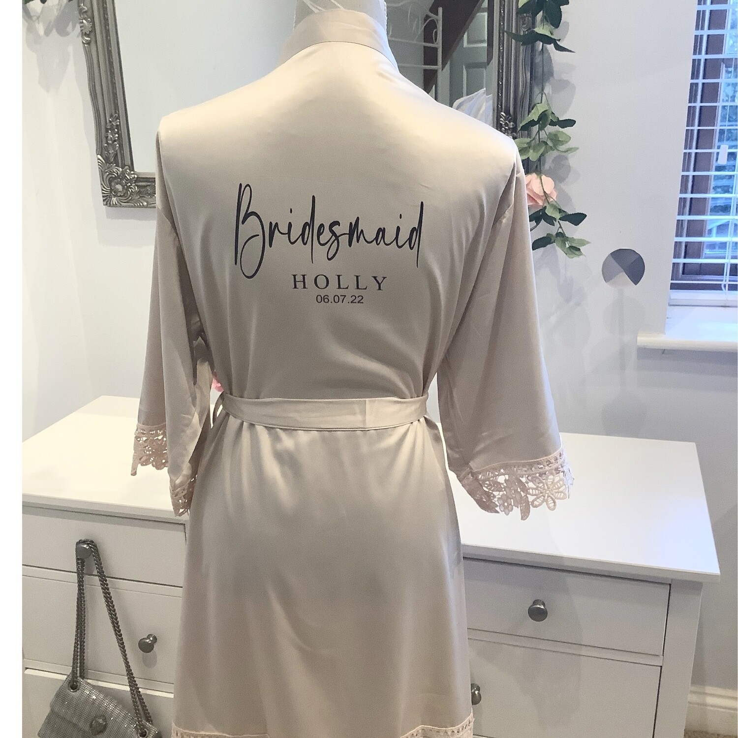 Personalised bridesmaid robes LILA