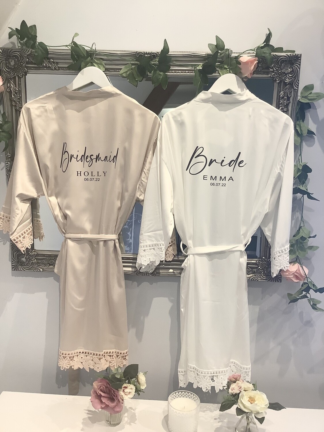 Personalised bridesmaid robes LILA