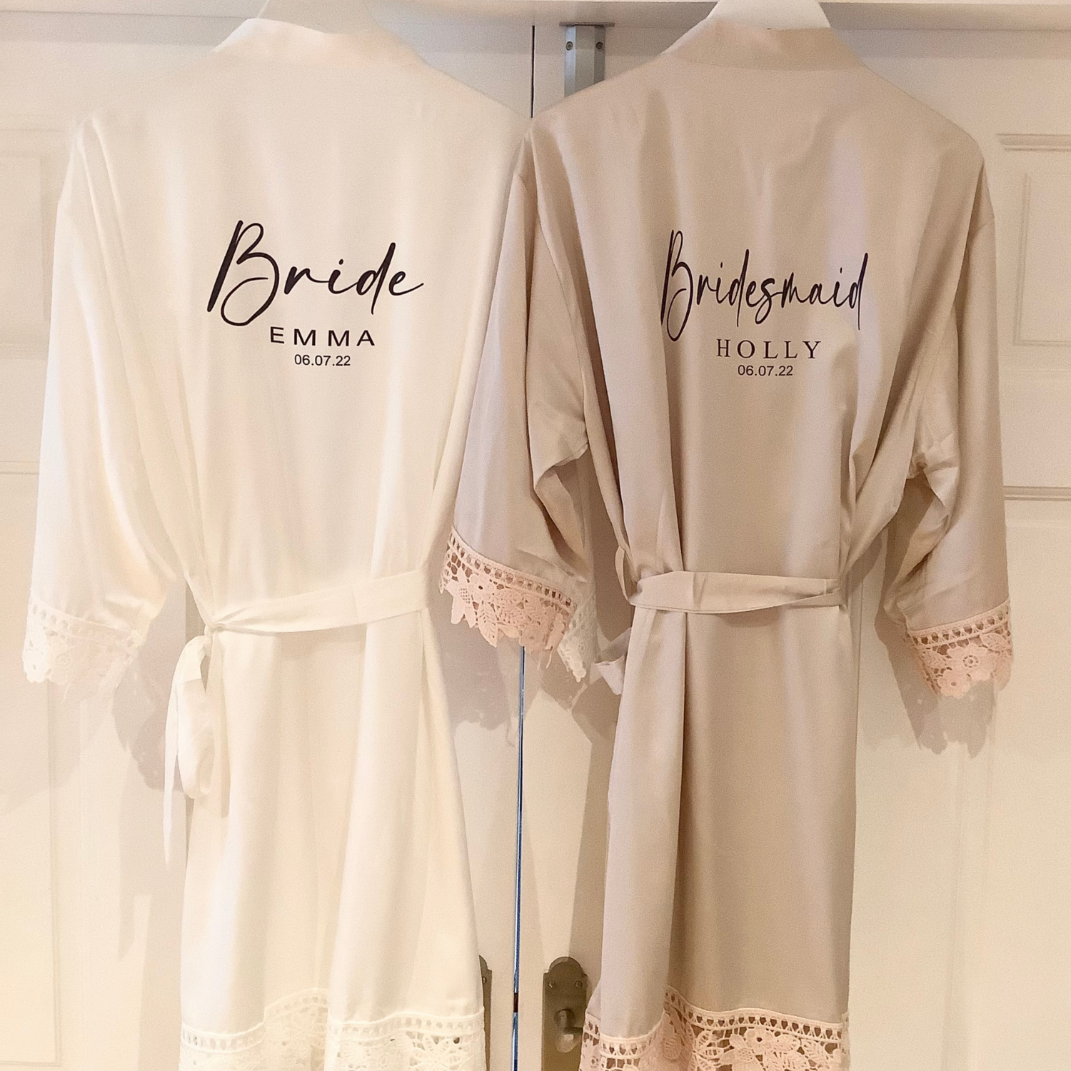 Personalised bridesmaid robes LILA