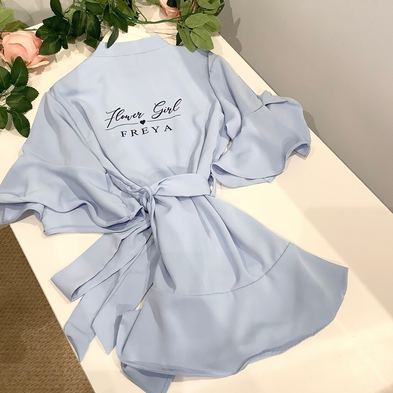 Personalised bridesmaid Ruffle Robes GEORGIA