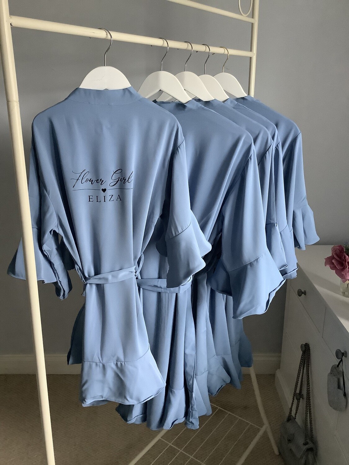 Personalised bridesmaid Ruffle Robes GEORGIA