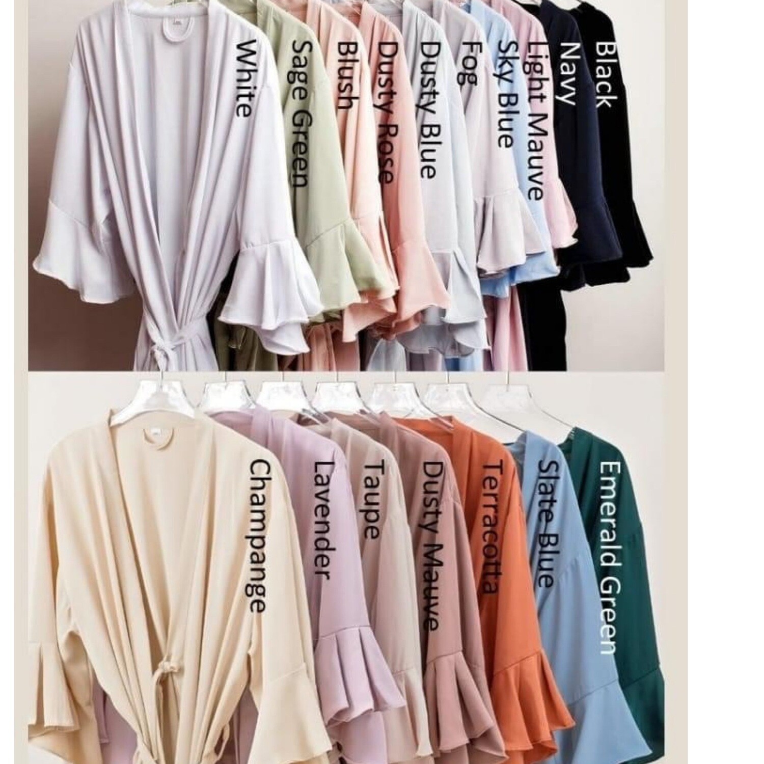 Personalised bridesmaid Ruffle Robes GEORGIA