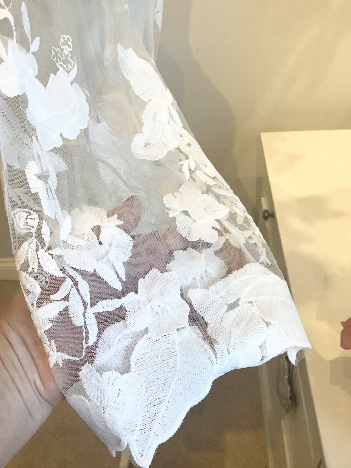 SASHA full lace white bride robe
