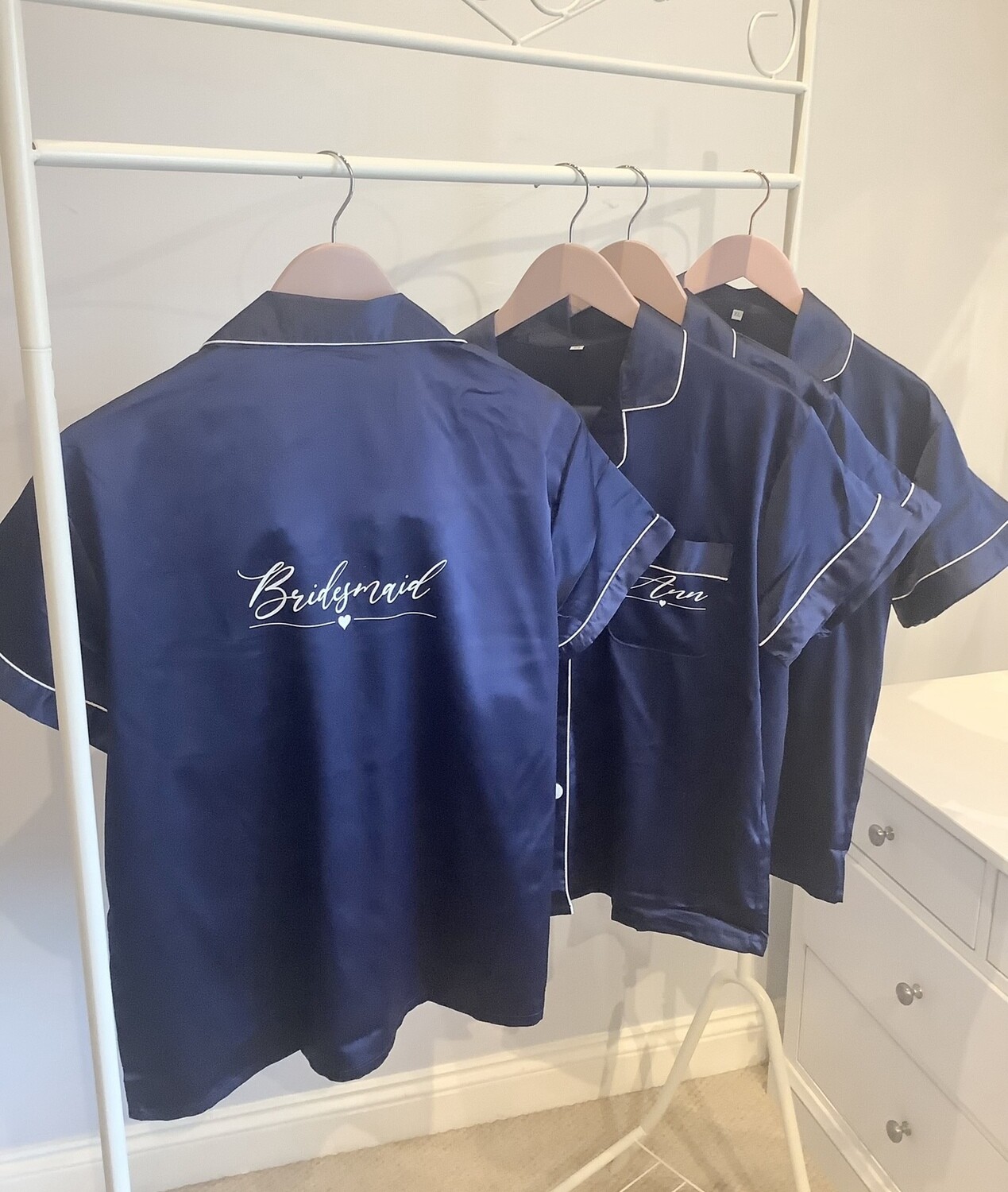 Personalised  satin short pyjamas EMILY