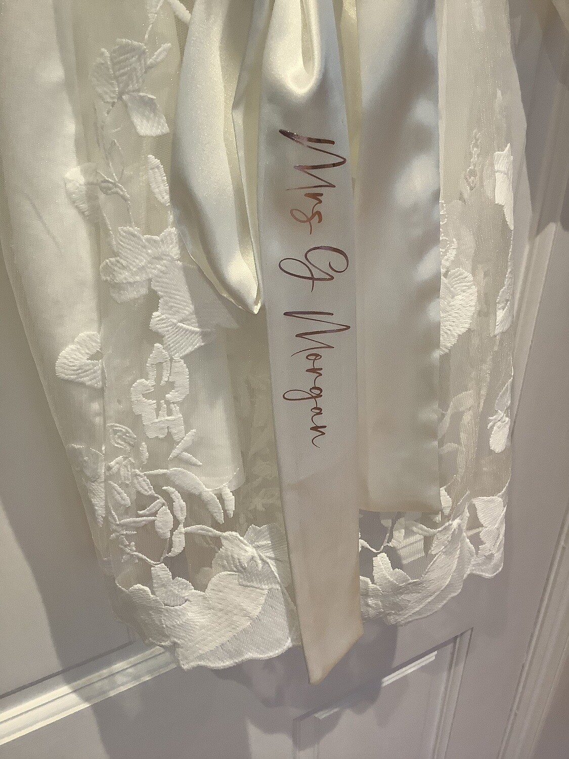 SASHA full lace white bride robe