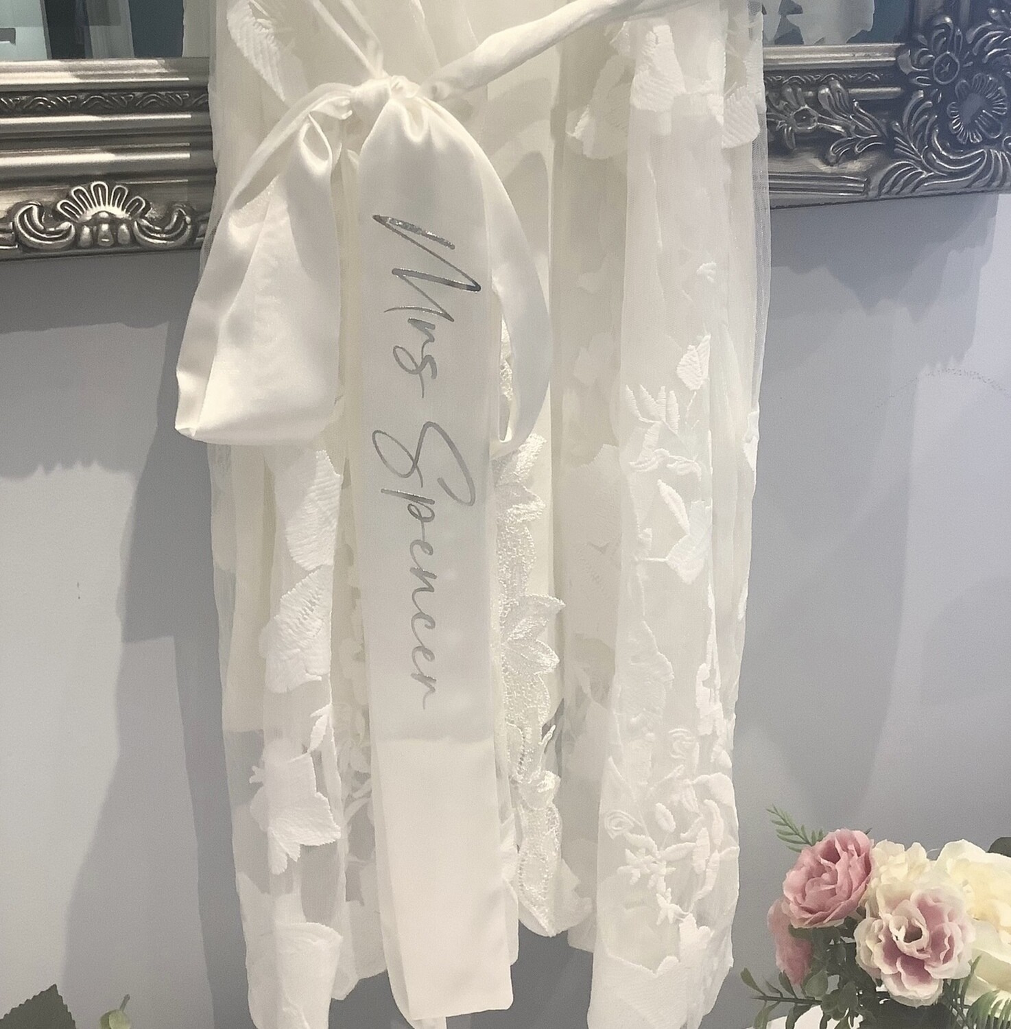 SASHA full lace white bride robe