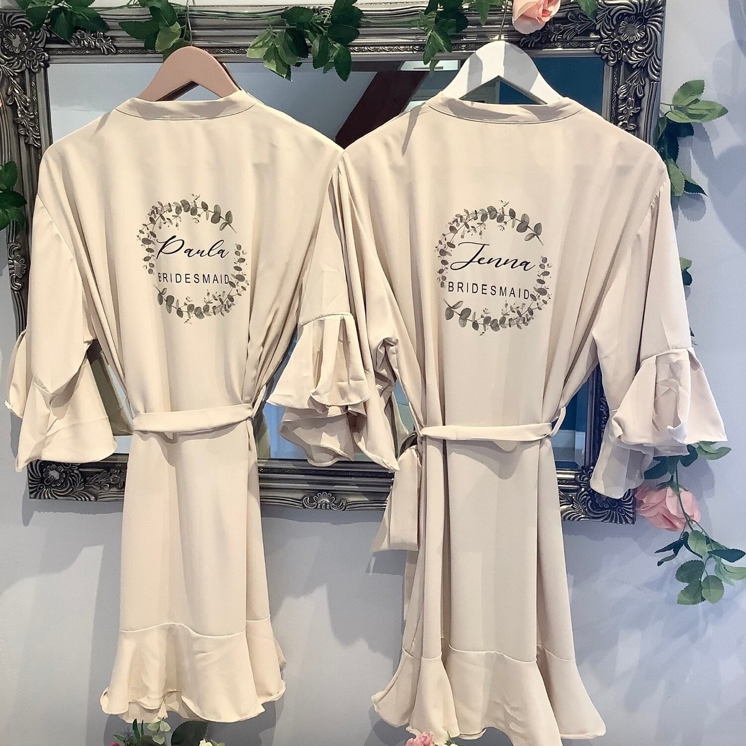 Personalised Bridesmaid  Ruffle Robes SOPHIA