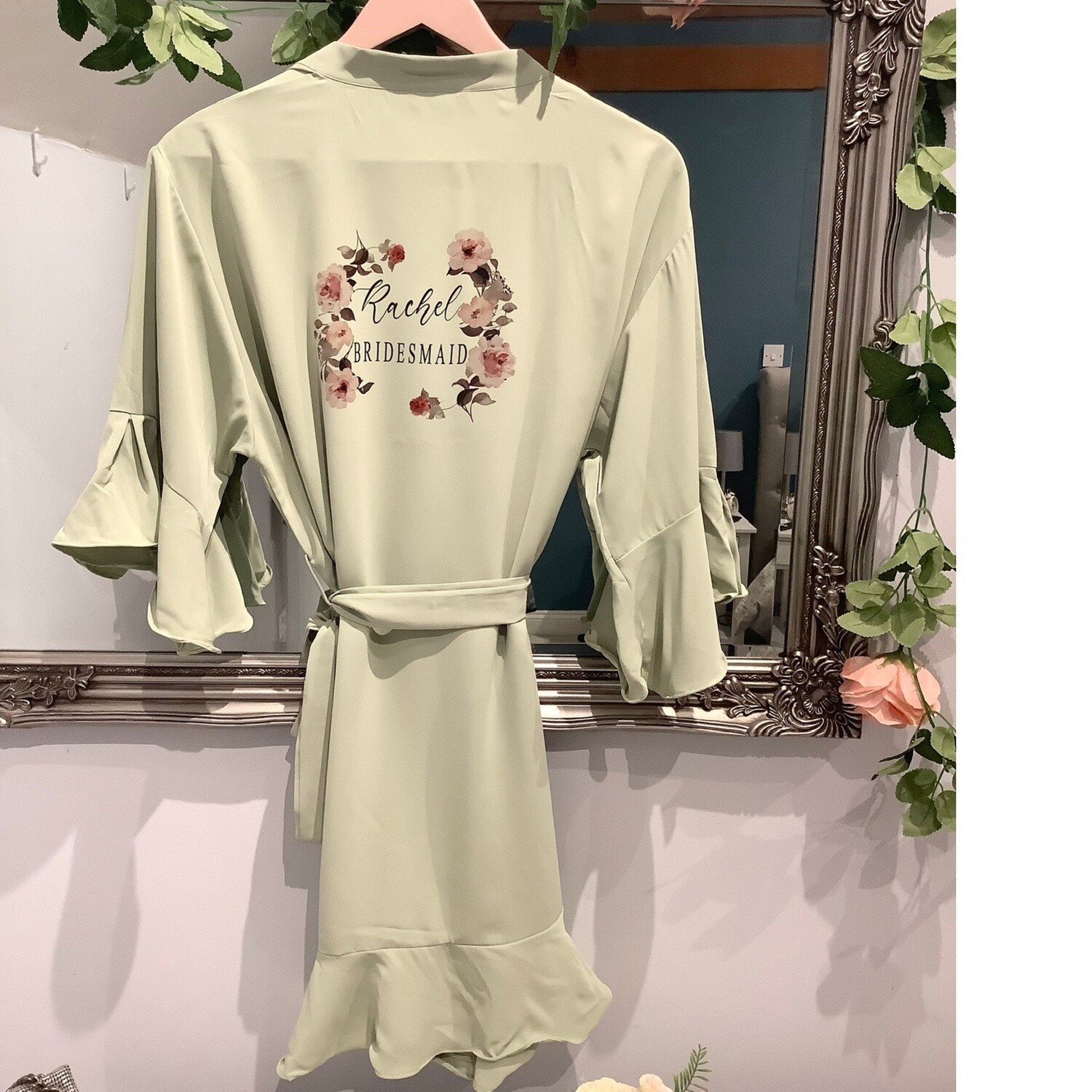 Personalised Bridesmaid  Ruffle Robes SOPHIA
