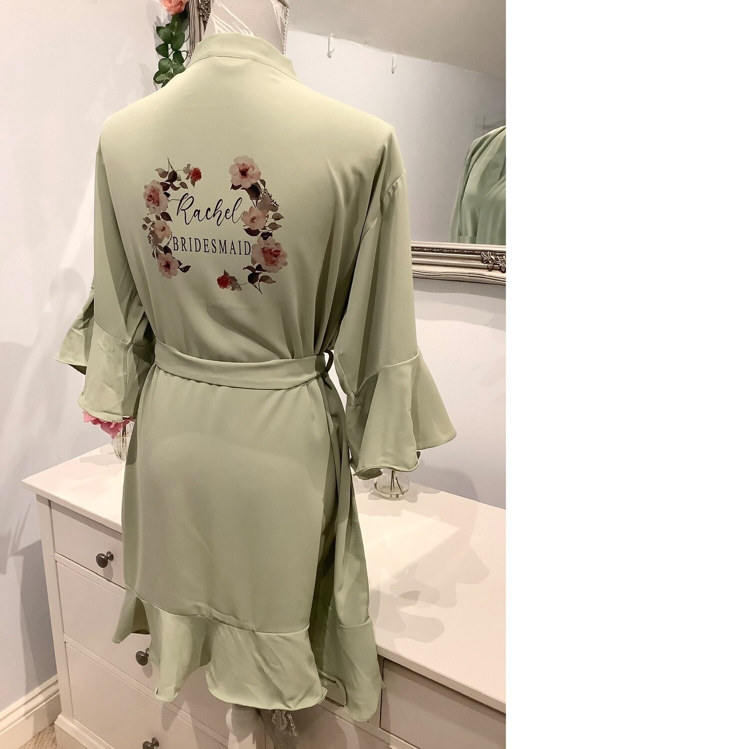 Personalised Bridesmaid  Ruffle Robes SOPHIA