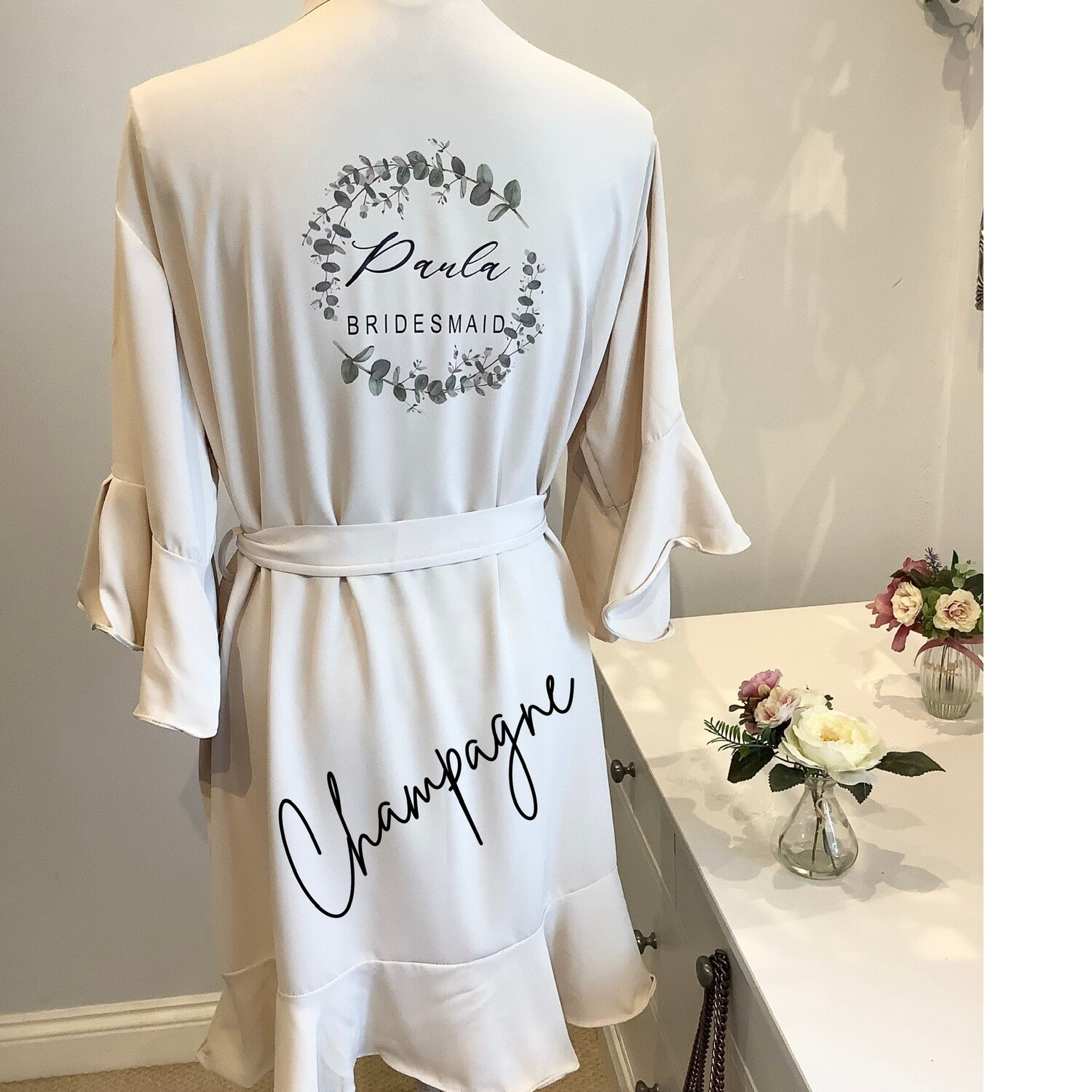 Personalised Bridesmaid  Ruffle Robes SOPHIA