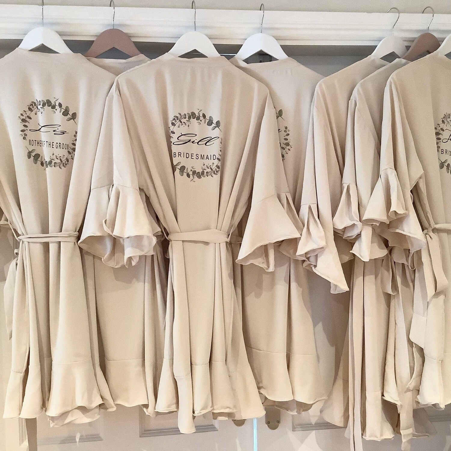 Personalised Bridesmaid  Ruffle Robes SOPHIA