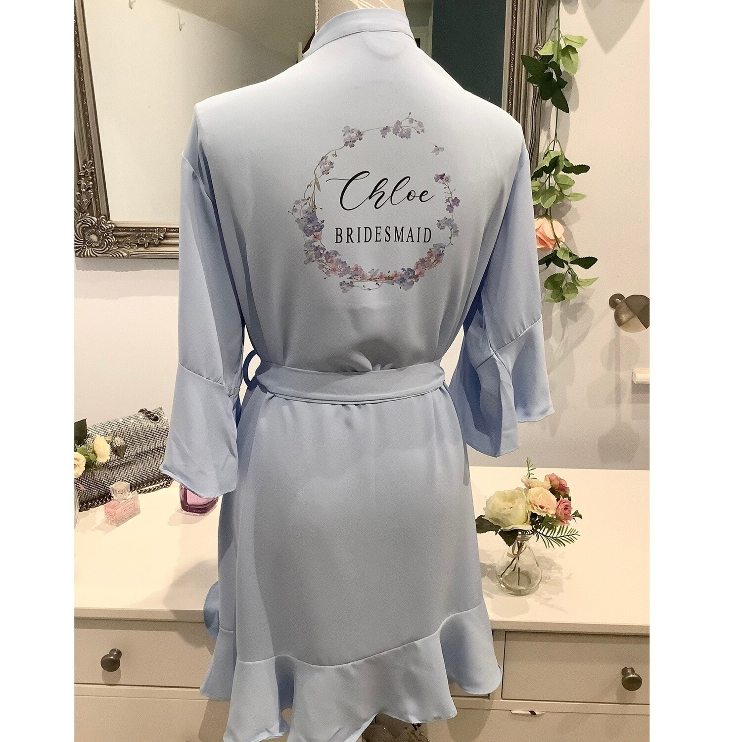 Personalised Bridesmaid  Ruffle Robes SOPHIA