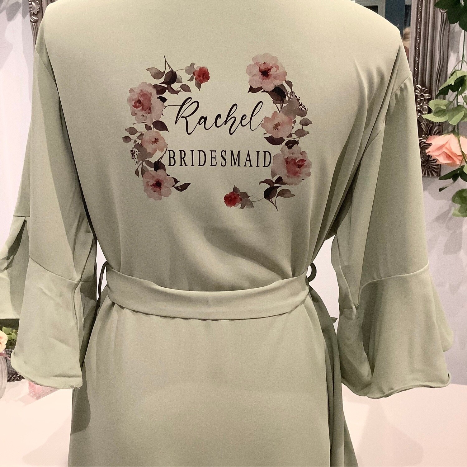 Personalised Bridesmaid  Ruffle Robes SOPHIA