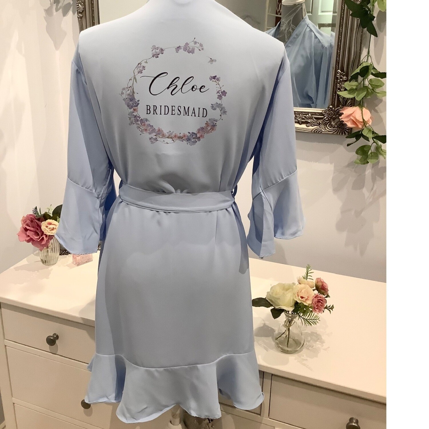 Personalised Bridesmaid  Ruffle Robes SOPHIA