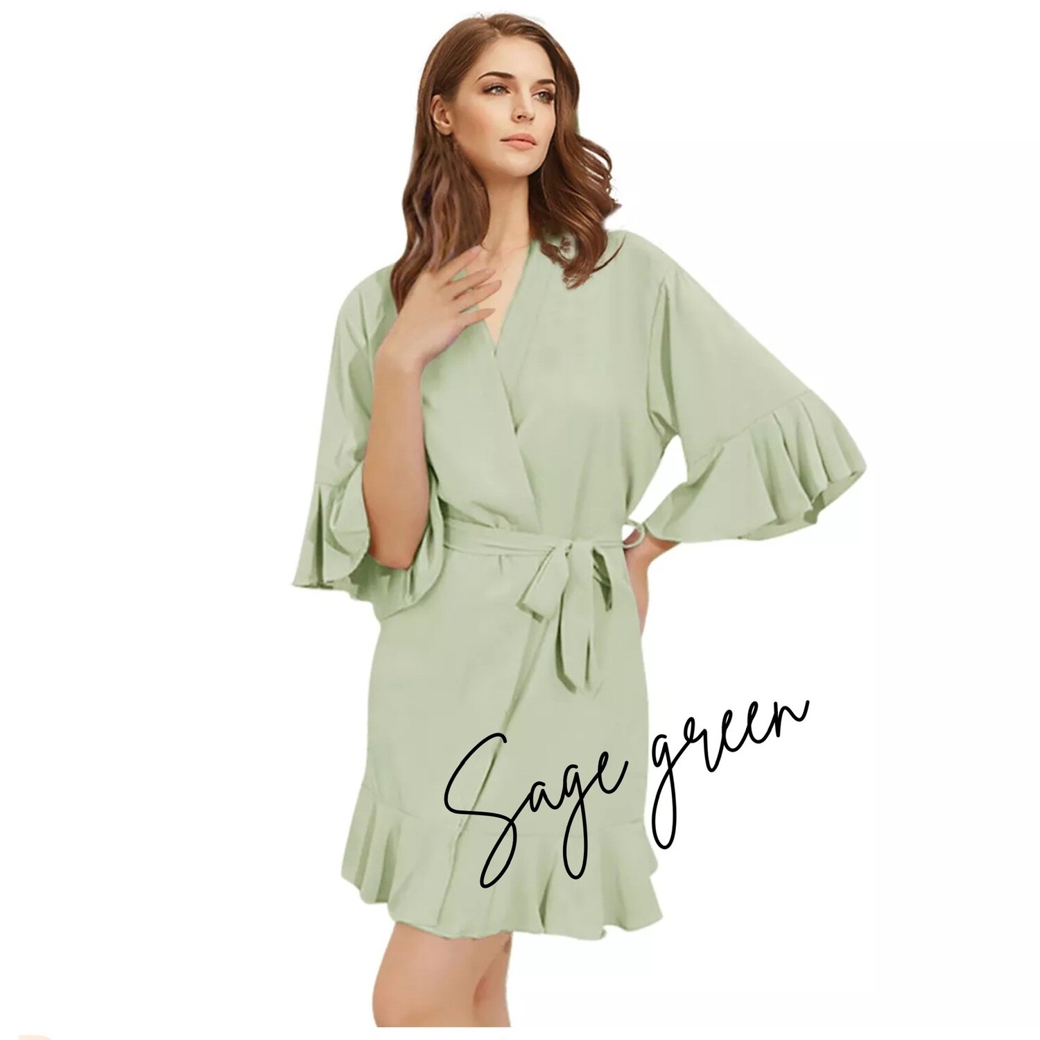 Personalised bridesmaid Ruffle Robes GEORGIA