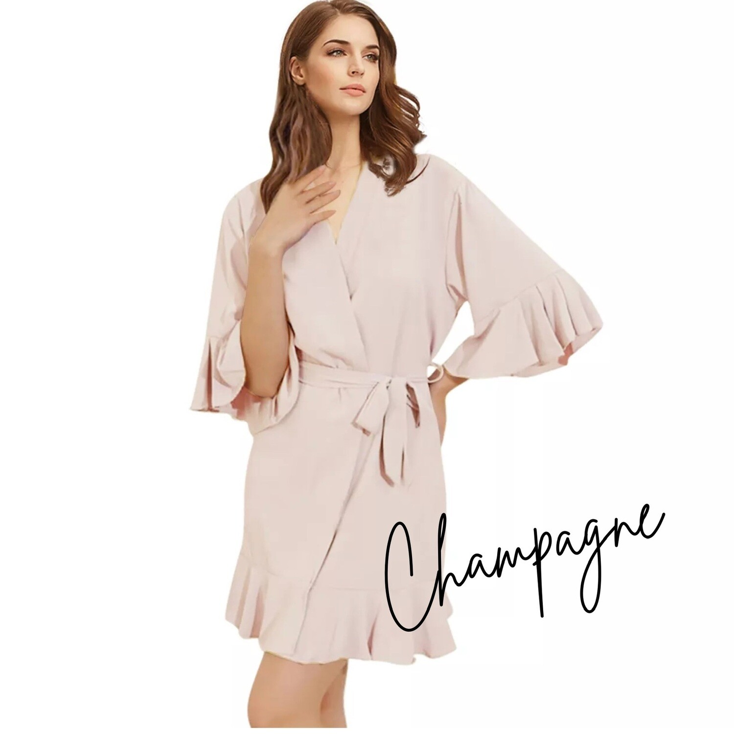 Personalised bridesmaid Ruffle Robes GEORGIA