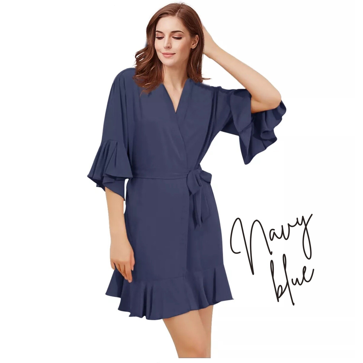 Personalised bridesmaid Ruffle Robes GEORGIA