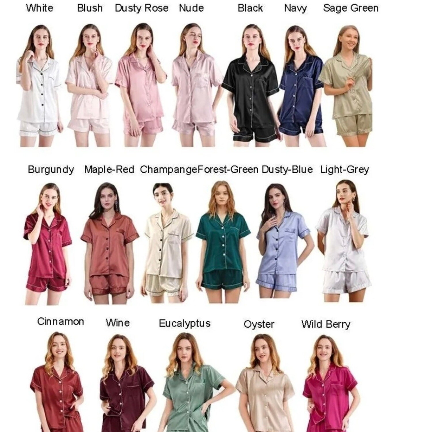 Bridesmaid satin pjs HELEN