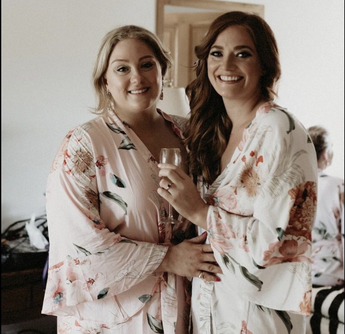 Floral cotton bridal robes EVA