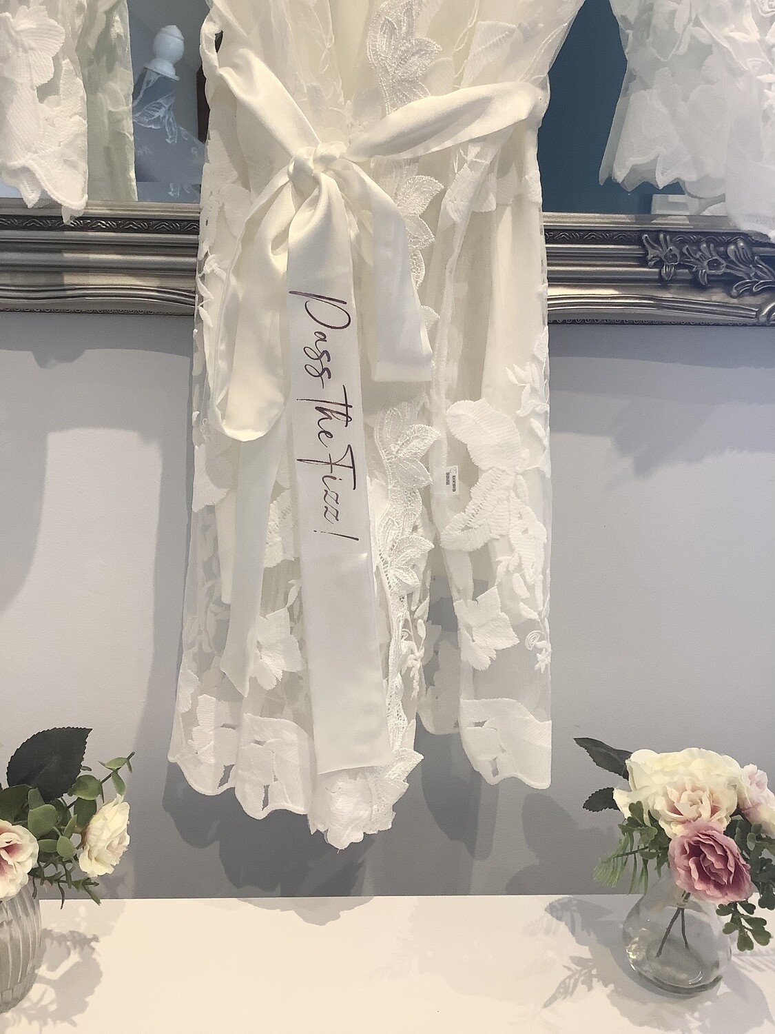 SASHA full lace white bride robe