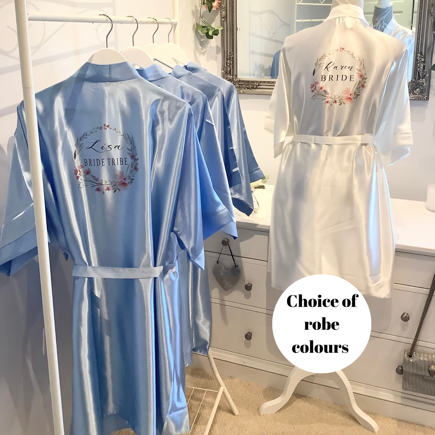 Bridesmaid satin robes ZARA