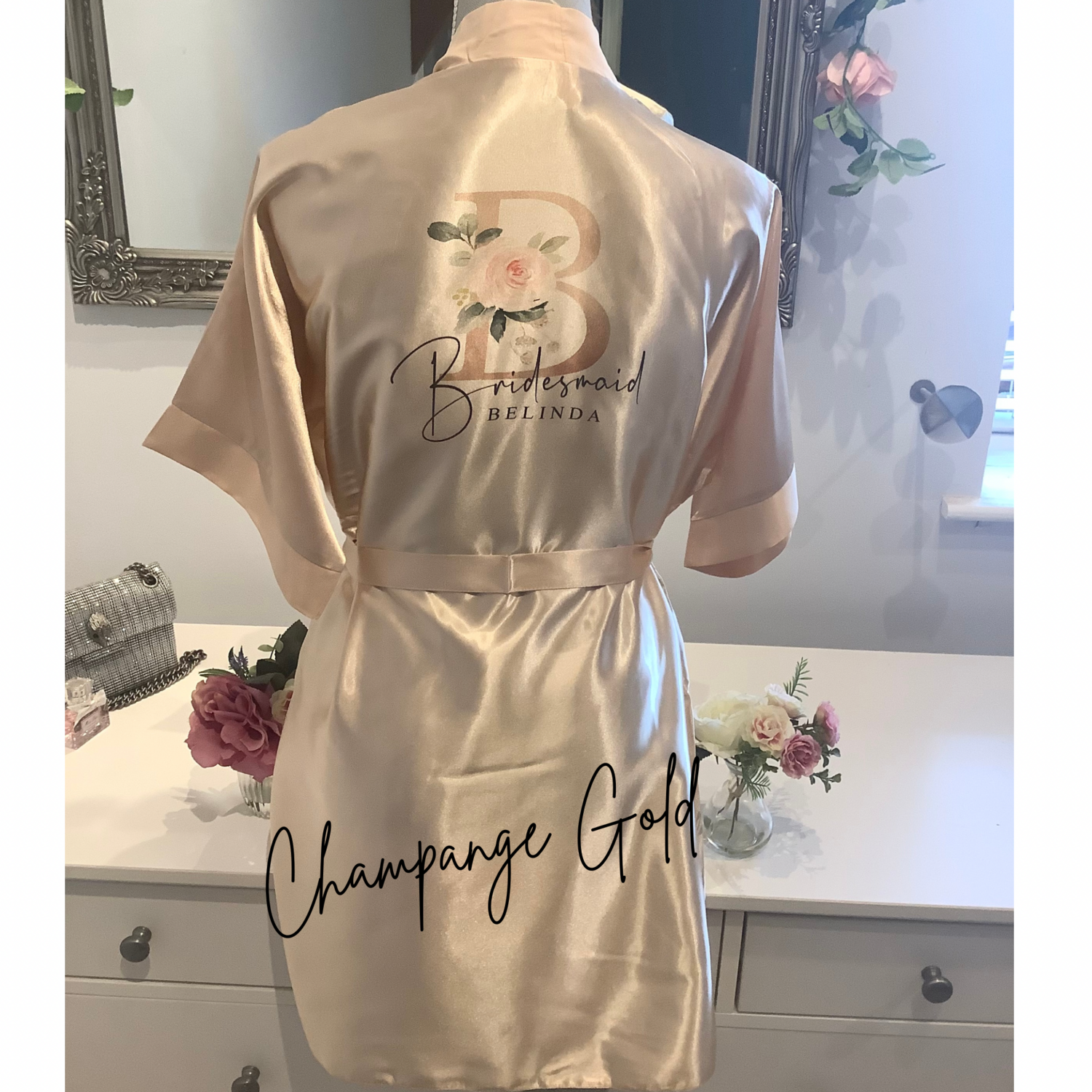 Bridesmaid satin robes ZARA
