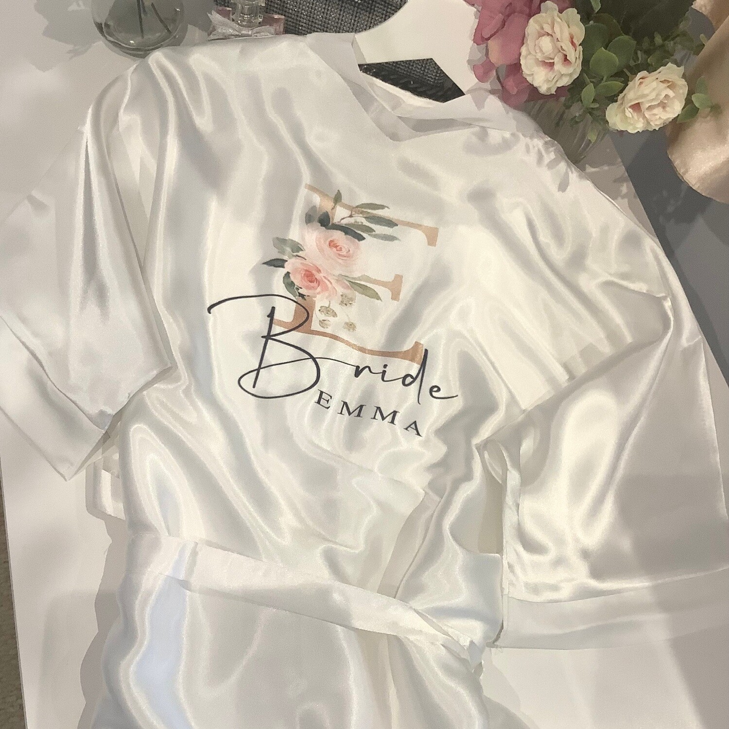 Bridesmaid satin robes ZARA