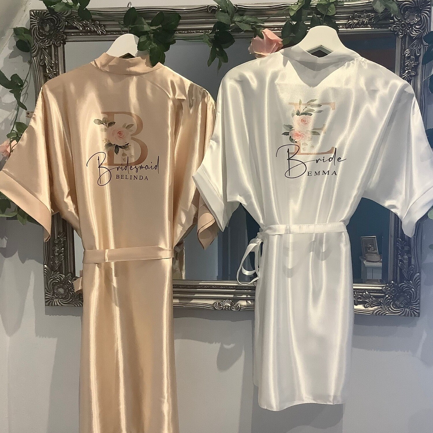Bridesmaid satin robes ZARA