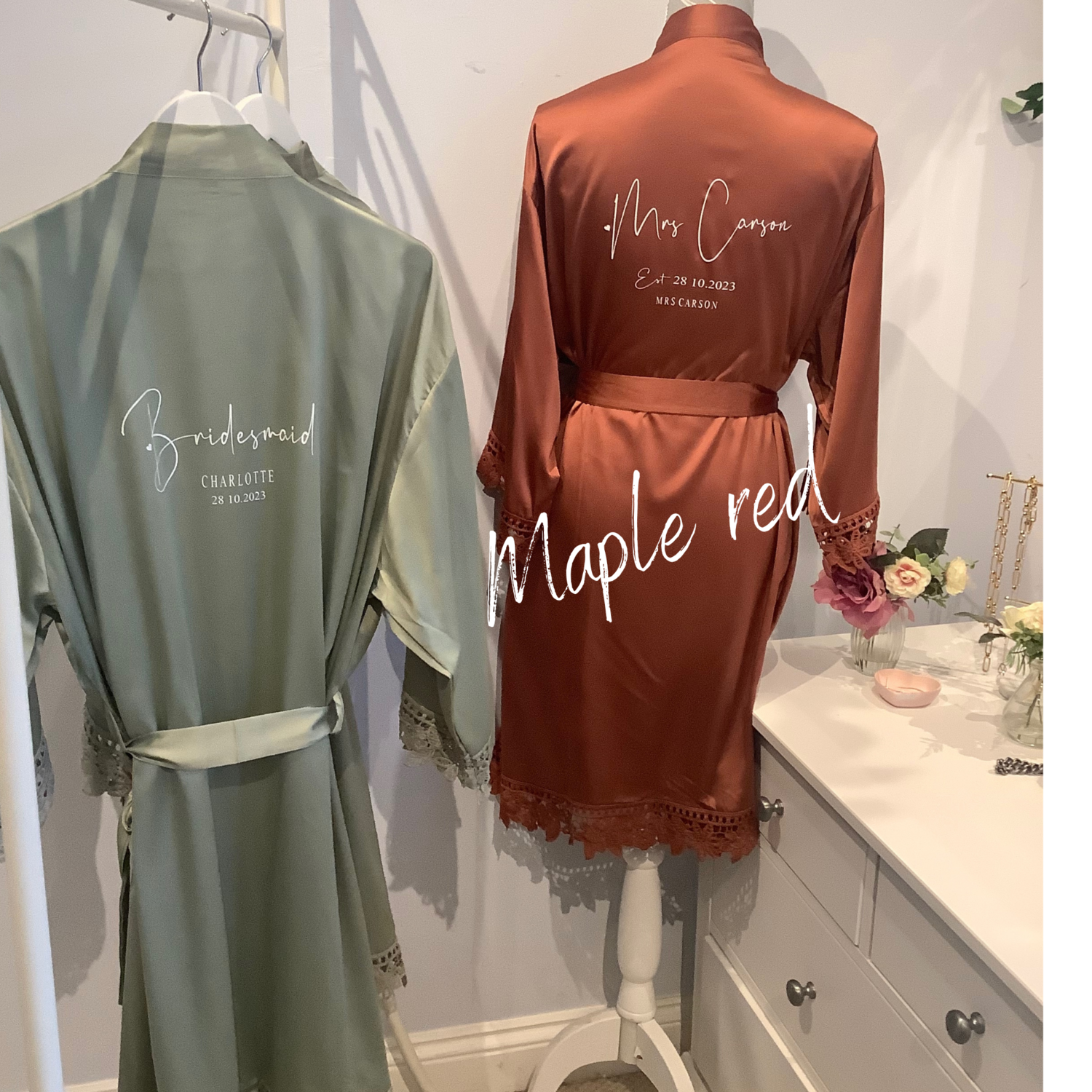 Bridesmaid satin robes HELEN 2