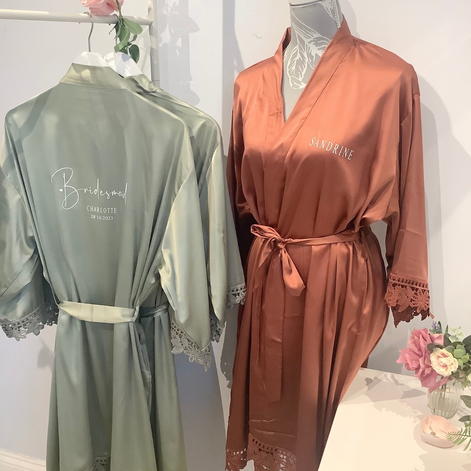 Bridesmaid satin robes HELEN 2