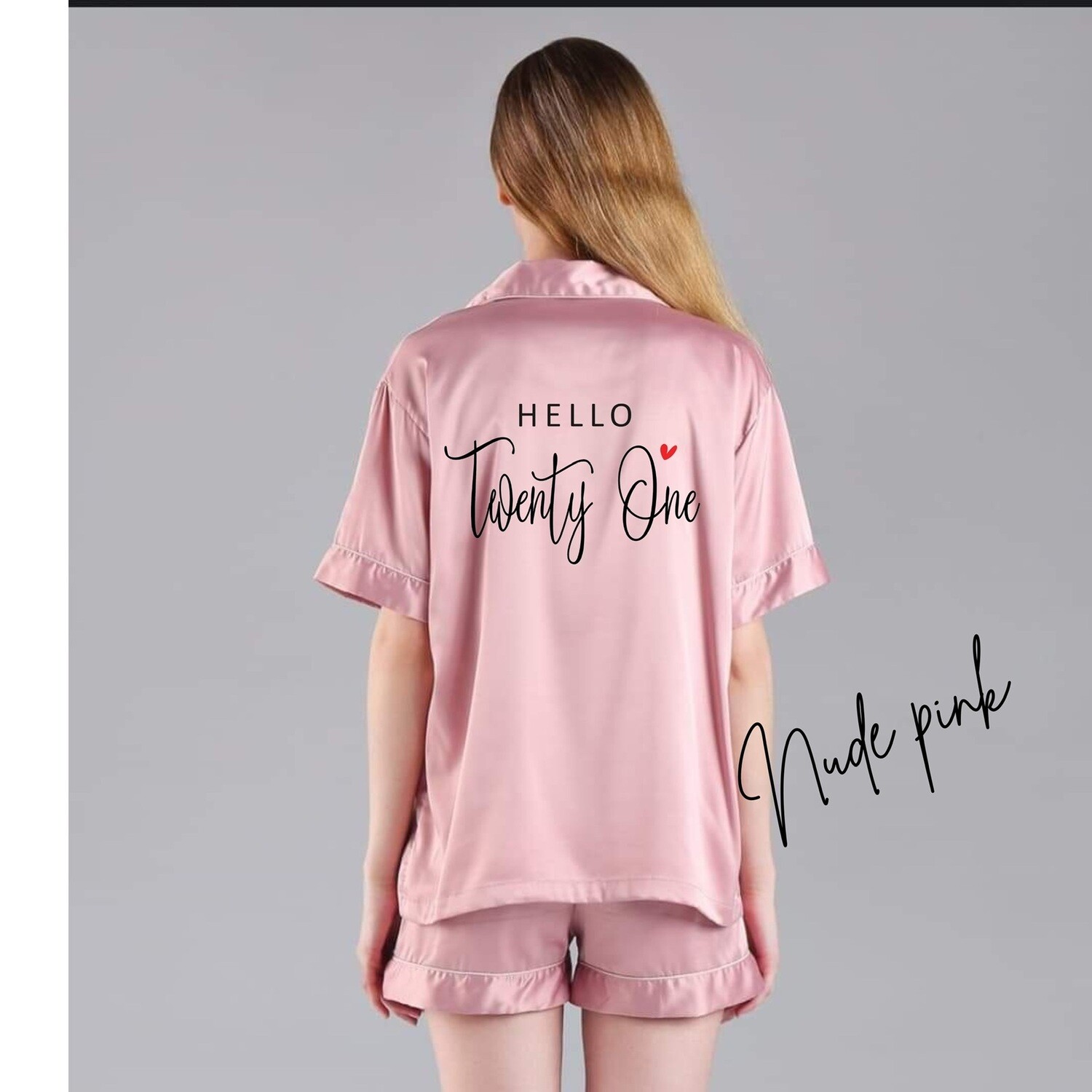 Personalised birthday pj set, Hello forty, Hello thirty, Hello twenty one