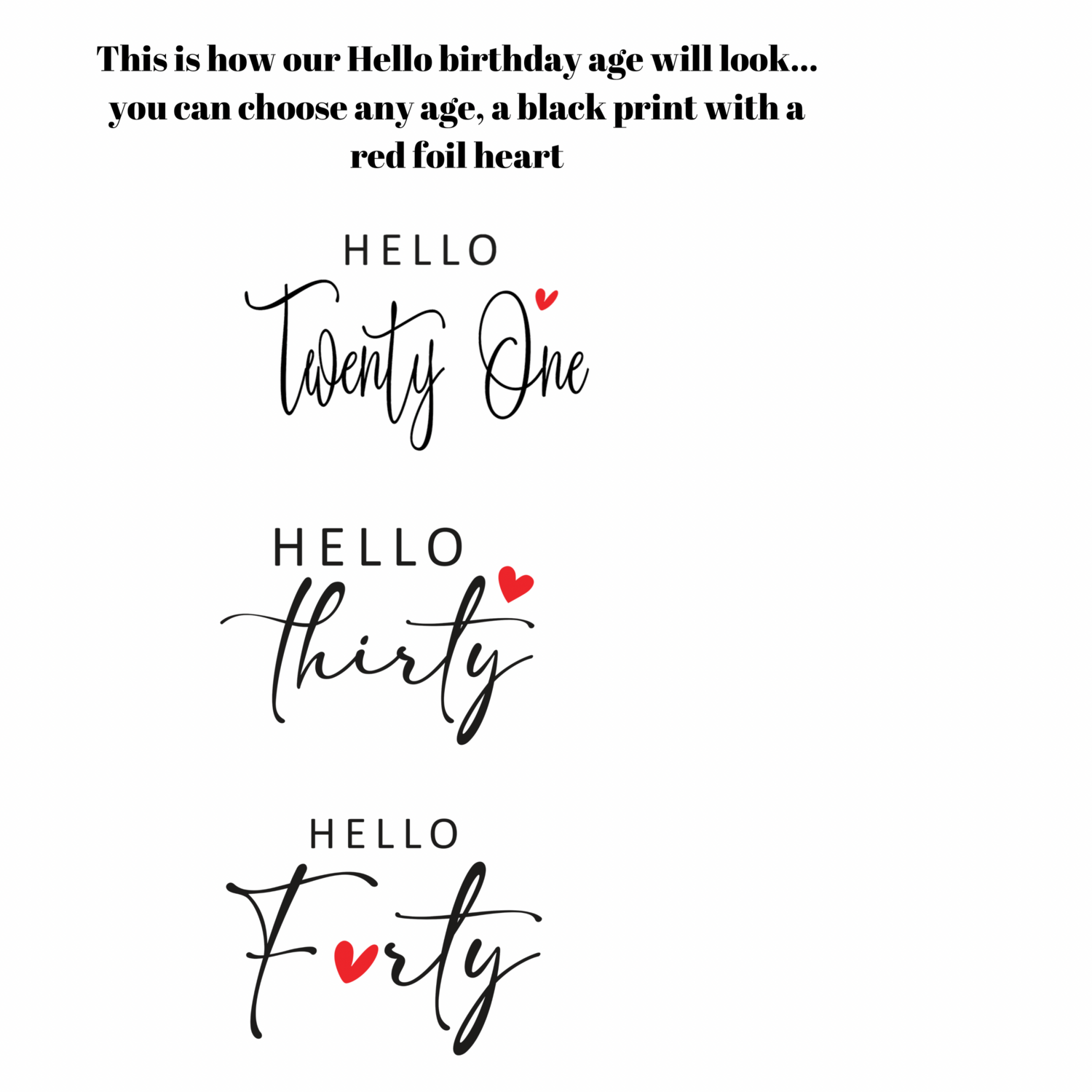 Personalised birthday pj set, Hello forty, Hello thirty, Hello twenty one
