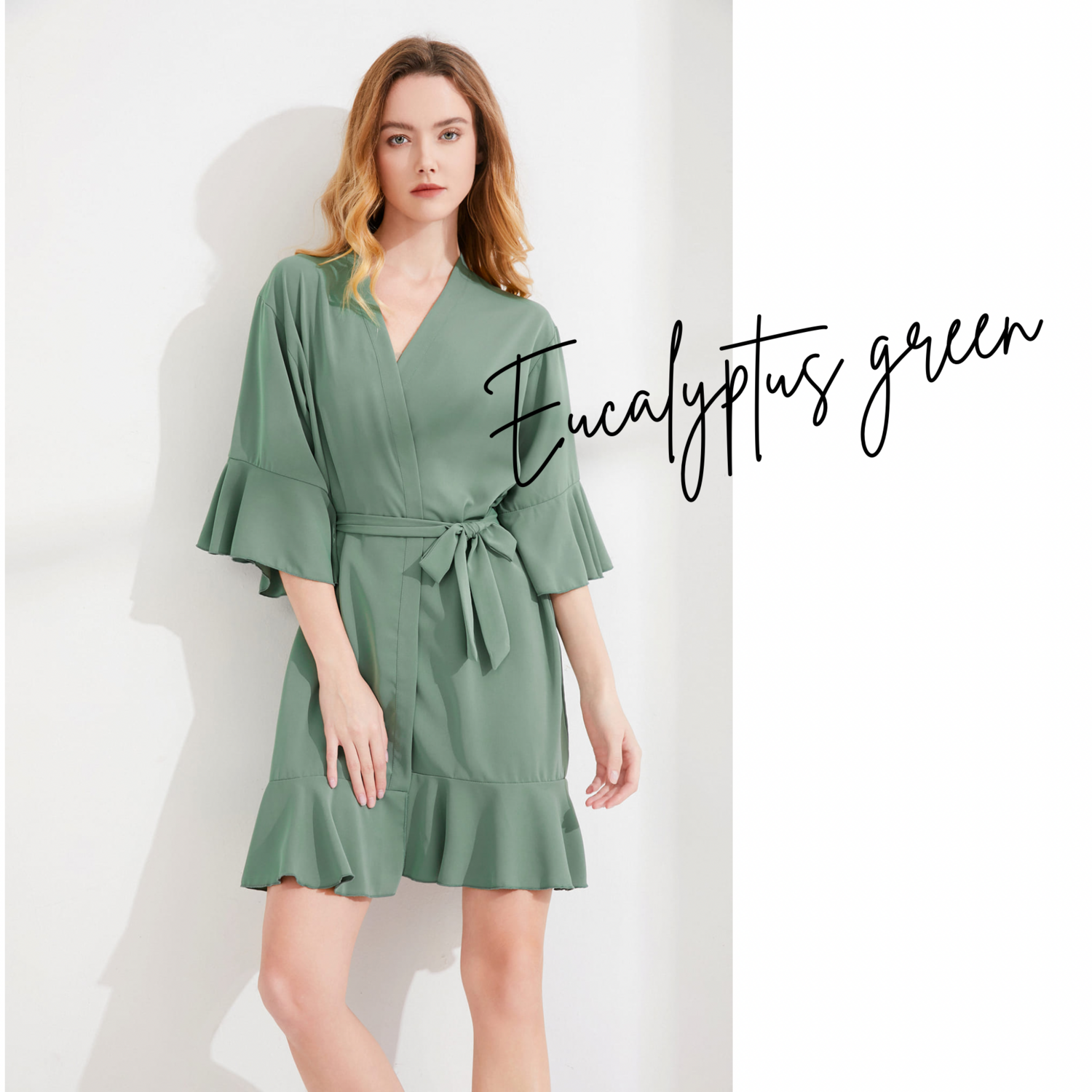 Personalised bridesmaid Ruffle Robes GEORGIA