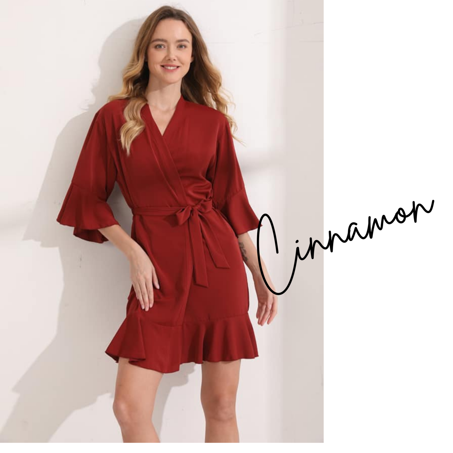Personalised bridesmaid Ruffle Robes GEORGIA