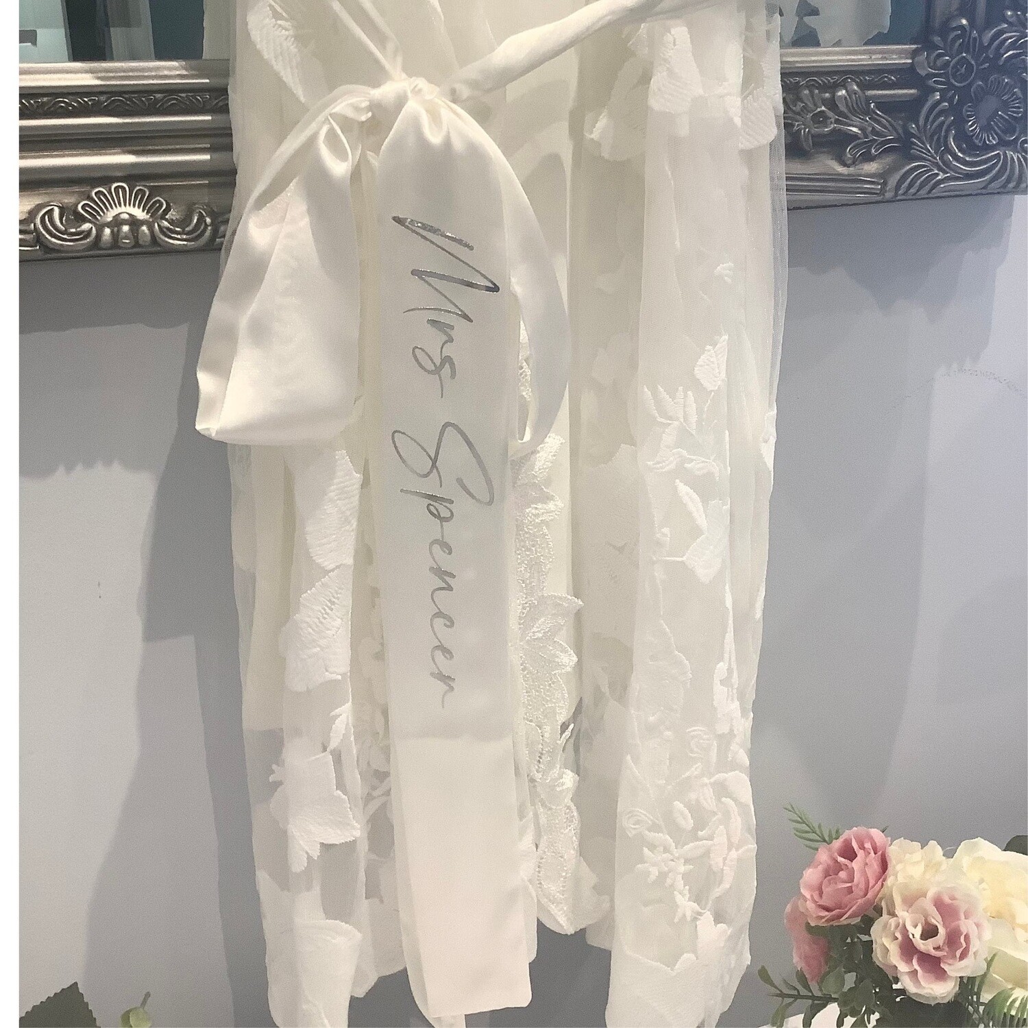 Full lace Embroidered Bridal robe SASHA