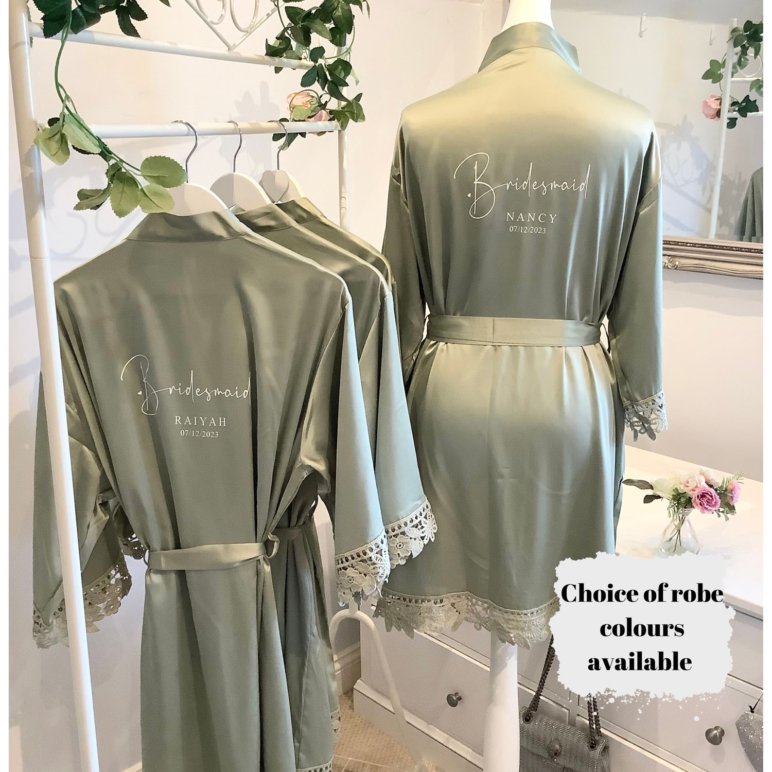 Bridesmaid satin robes HELEN 2
